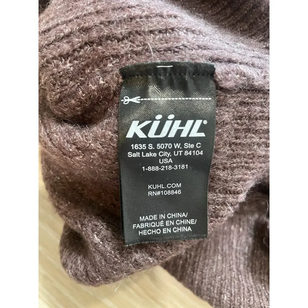 KUHL Women’s Small Long Sleeve Sweater Purple Eggplant Super Soft Stretch Knit S - Picture 4 of 8